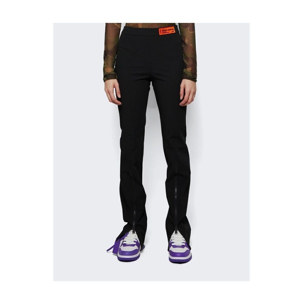 Heron Preston Gabardine Stretch Zip Pants Black size 44 (US 12)